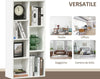 Libreria-Moderna-a-Cubi-con-7-Ripiani,-in-Legno-Truciolato,-50x24x106-cm,-Bianca-VF6836-367WTVF6