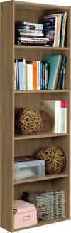 Libreria moderna in legno 5 ripiani per ufficio e cameretta h 175 cm Made in Italy Casa e cucina/Arredamento/Studio/Mobiletti e credenze/Librerie Decor Space - Altamura, Commerciovirtuoso.it