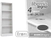 Libreria Moderna Scaffale 4 Ripiani 170x60x24cm Mobile Ermes Legno Bianco 715600 Casa e cucina/Arredamento/Soggiorno/Librerie Trade Shop italia - Napoli, Commerciovirtuoso.it