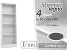 Libreria Moderna Scaffale 4 Ripiani 170x60x24cm Mobile Ermes Legno Bianco 715600 Casa e cucina/Arredamento/Soggiorno/Librerie Trade Shop italia - Napoli, Commerciovirtuoso.it