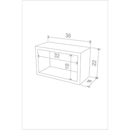 Libreria pensile Monroe composta da 3 quadri RF141104