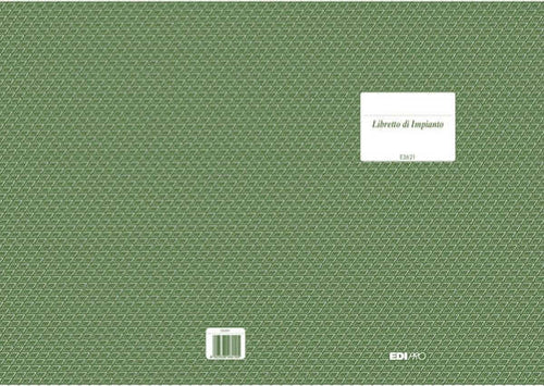 Libretto impianto climatizzazione - 297 x 210mm - 48 fogli - Edipro Cancelleria e prodotti per ufficio/Archivio ufficio e accessori per scrivania/Modulistica e conservazione registri/Libri e registri contabili Eurocartuccia - Pavullo, Commerciovirtuoso.it