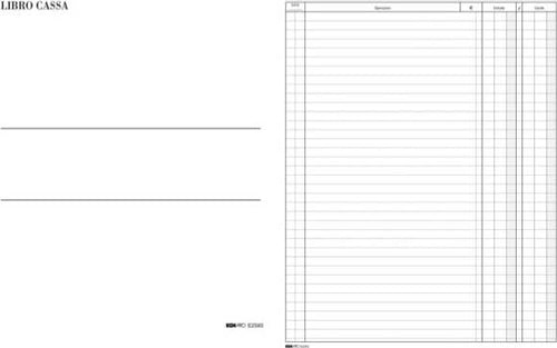 Libro cassa - 31 x 24 5cm - 100 fogli - Edipro Cancelleria e prodotti per ufficio/Archivio ufficio e accessori per scrivania/Modulistica e conservazione registri/Libri e registri contabili Eurocartuccia - Pavullo, Commerciovirtuoso.it
