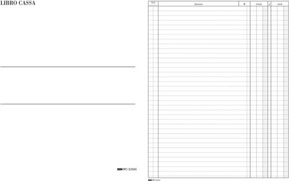 Libro cassa - 31 x 24 5cm - 100 fogli - Edipro Cancelleria e prodotti per ufficio/Archivio ufficio e accessori per scrivania/Modulistica e conservazione registri/Libri e registri contabili Eurocartuccia - Pavullo, Commerciovirtuoso.it