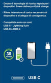 Life Alimentatore Switch Carica Veloce Usb Tipo C 18w 5v 3a Max 100/240vac Bianco Alimentatore Compatibile Iphone 12