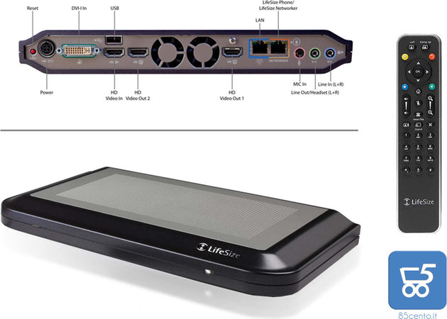 LifeSize Express 220 Sistema di Video Conferenza Sistema Kit con Alimentatore Telecomando - no Camera - Confezione rovinata
