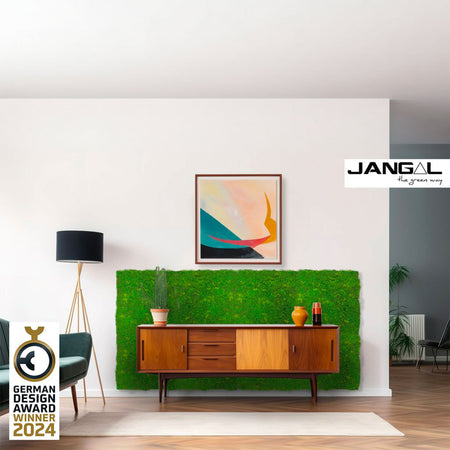 JANGAL Pannelli acustici Modulabili in FLORA sintetica ULTRAREALISTICA 52x52cm mod. LIGHT GREEN - Eternal Parquet