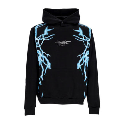 PHOBIA Felpa Leggera Cappuccio Uomo Lateral Lightning Print Hoodie Black/light Blue da uomo