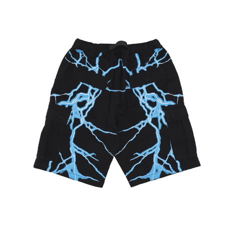 PHOBIA Pantalone Corto Uomo Lateral Lightning Cargo Shorts Black/light Blue da uomo