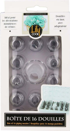 Lily Cook 16 Bocchette per pasticceria Casa e cucina/Teglie da forno e accessori per pasticceria/Accessori e utensili per pasticceria/Utensili decorativi/Bocchette decorative Scontolo.net - Potenza, Commerciovirtuoso.it