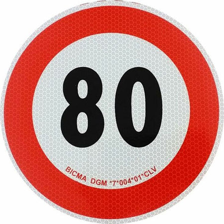 Limite di velocità adesivo 80km/h per Italia