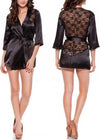 Lingerie-Kimono-Ricamato-Sexy-Pizzo-Vestaglia-Camicia-Da-Notte-Perizoma