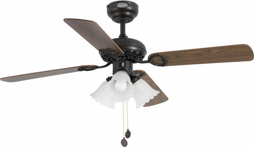 LISBOA S Ventilatore da soffitto marrone Fai da te/Prodotti per la costruzione/Riscaldamento e raffreddamento/Sistemi mobili di climatizzazione/Ventilatori/Ventilatori da soffitto Led Mall Home - Napoli, Commerciovirtuoso.it