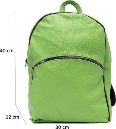 Lisbona---Zaino-Verde-Chiaro-In-Vera-Pelle