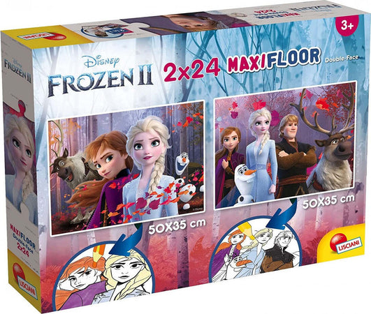 Lisciani-Giochi--Disney-Puzzle-Maxifloor-2-X-24-Frozen