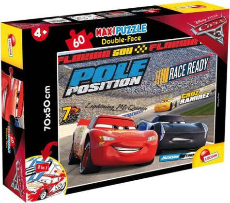 Lisciani-Giochi-Puzzle-Cars-3-Double-Face-Supermaxi-60-Pezzi