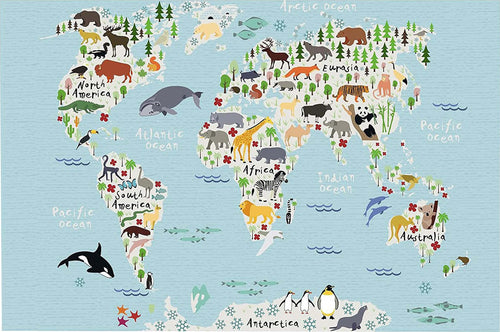 Little Nice Thing Cuscino Mappamondo 58 x 78 cm Casa e cucina/Tessili per la casa/Cuscini decorativi e accessori/Copricuscini e federe Scontolo.net - Potenza, Commerciovirtuoso.it