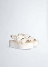 Liu Jo Donna Sandali in Pelle Suola Platform 6,5 Cm Con Logo Nuova Collezione