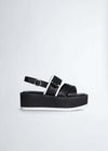 Liu Jo Donna Sandali in Pelle Suola Platform 6,5 Cm Con Logo Nuova Collezione
