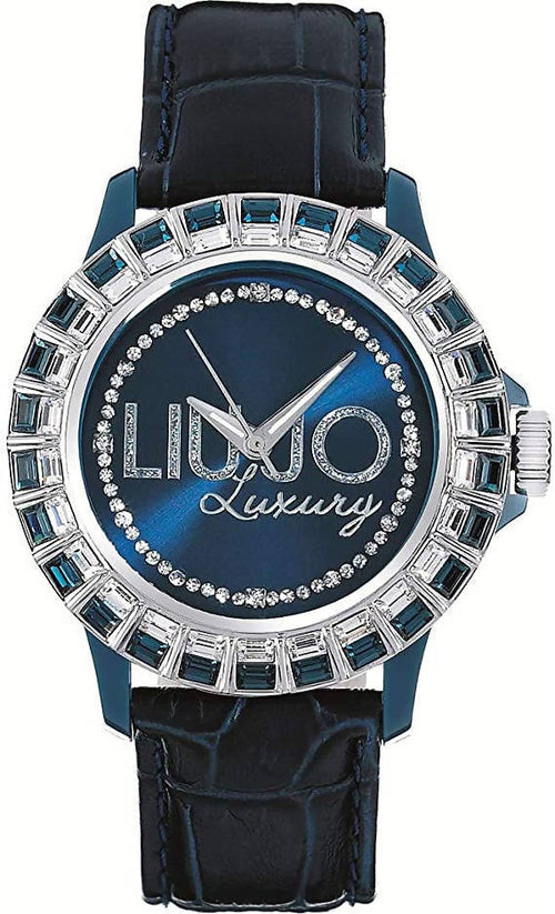 Liu-Jo Orologio Donna Luxury in Acciaio e Blu forma Rotondo linea Baguette peso 40 grammi Liu Jo