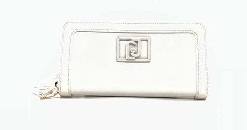 LIU JO Portafogli donna zip around safiano bianco