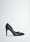 Liu Jo Sf3025 P0062 Décolleté Nere Donna Con Catena Scarpa Col Tacco Liujo