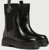 Liu Jo Stivale Donna Nero Chelsea Boots in Pelle Stivaletto Casual Con Suola in Gomma Platform 5 Cm Collezione Aut-Inv 2022/2023