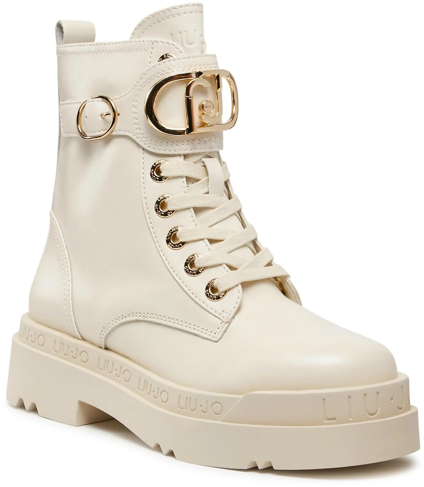 Liu Jo Stivaletti Love 40 Sf3037 P0102 Ivory S1185 Liujo Donna Anfibi Platform In Pelle Nuova Collezione commercioVirtuoso