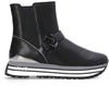 Liu Jo Stivali Donna Boot Sneakers in Pelle Neri Stivaletti Casual Con Elastici E Suola in Gomma 4,5 Cm Collezione Aut-Inv 2022/2023