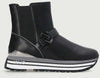 Liu Jo Stivali Donna Boot Sneakers in Pelle Neri Stivaletti Casual Con Elastici E Suola in Gomma 4,5 Cm Collezione Aut-Inv 2022/2023