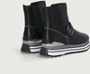 Liu Jo Stivali Donna Boot Sneakers in Pelle Neri Stivaletti Casual Con Elastici E Suola in Gomma 4,5 Cm Collezione Aut-Inv 2022/2023