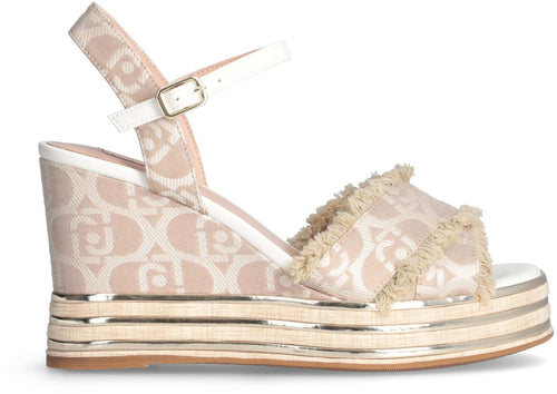 Liujo Donna Sandali Con Zeppa Sa4137tx412 00077 Beige