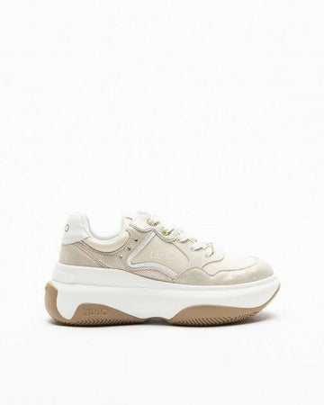 Liujo Donna Sneakers Chunky Con Dettagli Gioiello Scarpe Casual Fashion Camoscio E Tessuto Suola Platform 7 Cm