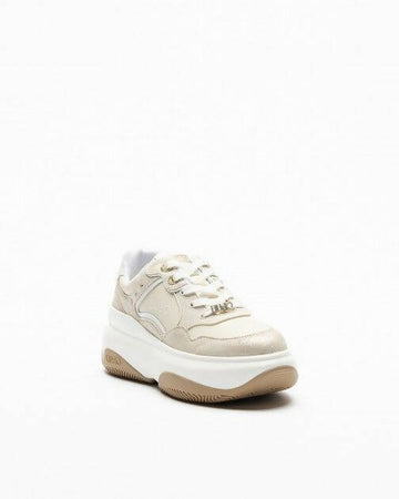 Liujo Donna Sneakers Chunky Con Dettagli Gioiello Scarpe Casual Fashion Camoscio E Tessuto Suola Platform 7 Cm