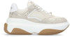 Liujo Donna Sneakers Chunky Con Dettagli Gioiello Scarpe Casual Fashion Camoscio E Tessuto Suola Platform 7 Cm