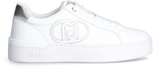 Liujo donna sneakers in pelle con maxi logo BA4041PX02601111 Bianco