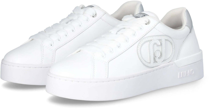 Liujo donna sneakers in pelle con maxi logo BA4041PX02601111 Bianco
