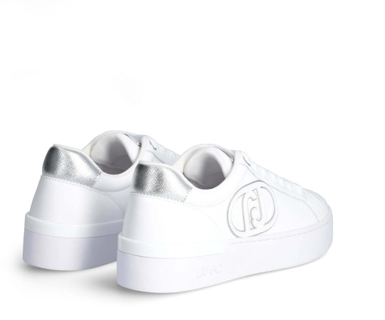Liujo donna sneakers in pelle con maxi logo BA4041PX02601111 Bianco