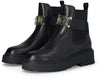 Liujo donna stivaletti con maxi logo in pelle