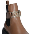 Liujo donna stivaletti con maxi logo in pelle