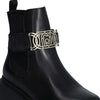 Liujo donna stivaletti con maxi logo in pelle