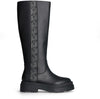 Liujo donna stivali platform neri con logo