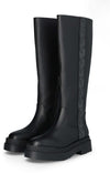 Liujo donna stivali platform neri con logo