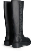 Liujo donna stivali platform neri con logo