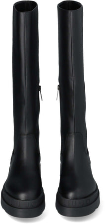 Liujo donna stivali platform neri con logo