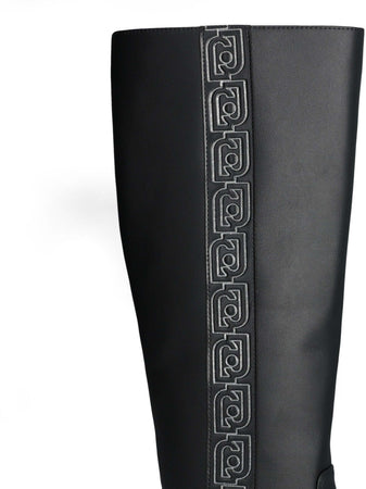 Liujo donna stivali platform neri con logo