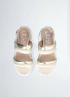 Liujo Sandali Donna Platform Con Fascette Bold Shiny Nappa Metallic Butter Sa4153 Px487 S1858