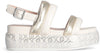 Liujo Sandali Donna Platform Con Fascette Bold Shiny Nappa Metallic Butter Sa4153 Px487 S1858