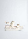 Liujo Sandali Donna Platform Con Fascette Bold Shiny Nappa Metallic Butter Sa4153 Px487 S1858