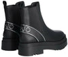 Liujo Stivaletto Beatles Donna Nero Stivaletti Con Maxi Logo Suola Platform Plateau 5cm SF3033EX197 22222 BLACK